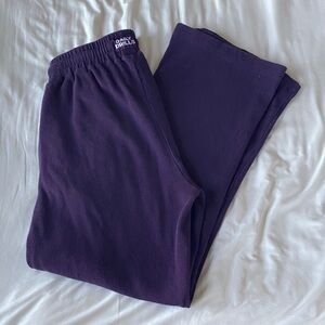 Daily Dr!lls Womens Dark Purple Wide Leg Pants